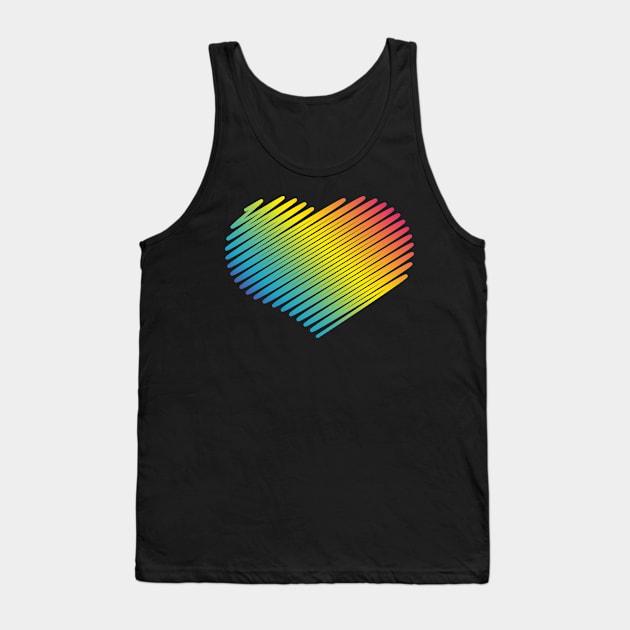 Rainbow Heart (Love) Tank Top by MrFaulbaum